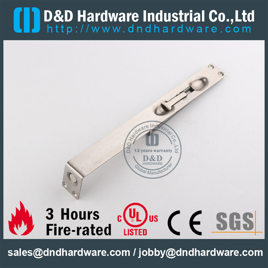 D&D Hardware-Stainless Steel 304 Euro Interior Door Bolt DDDB006