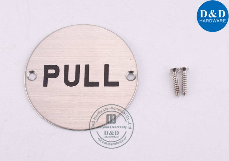 Circular Pull Push Plate-D&D Hardware