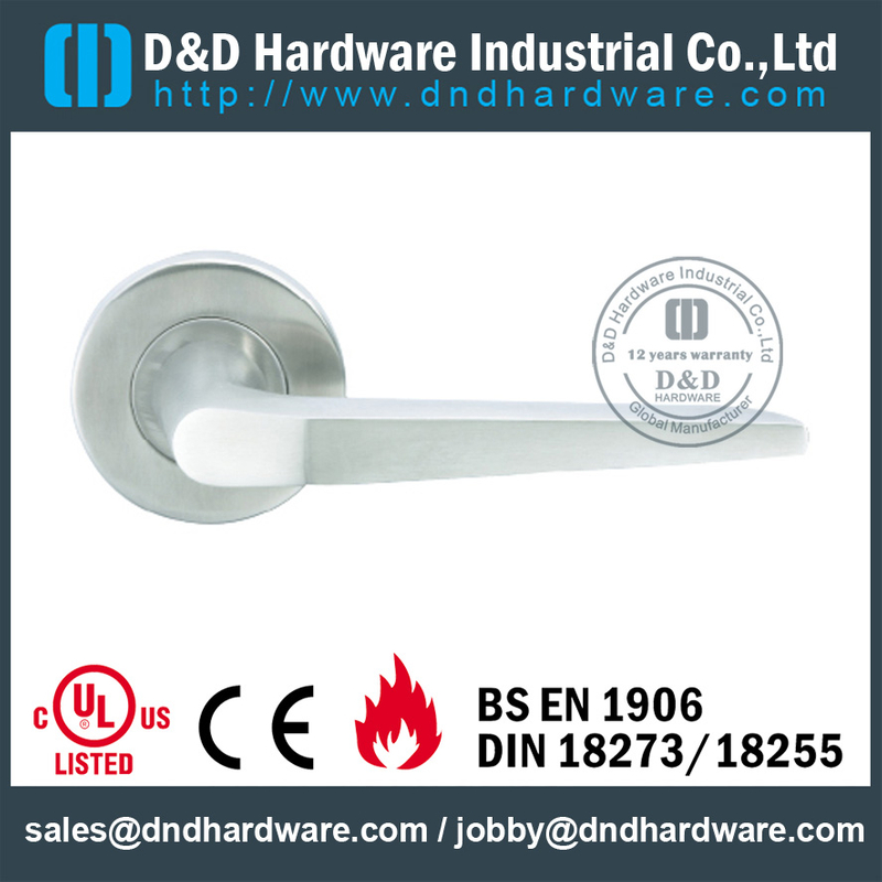 Stainless Steel 304 Casting Lever Handle for Double Wood Doors-DDSH070