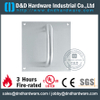 Stainless Steel 304 Lever Handle Euro Profile on Square Plate for Steel Door-DDSP021