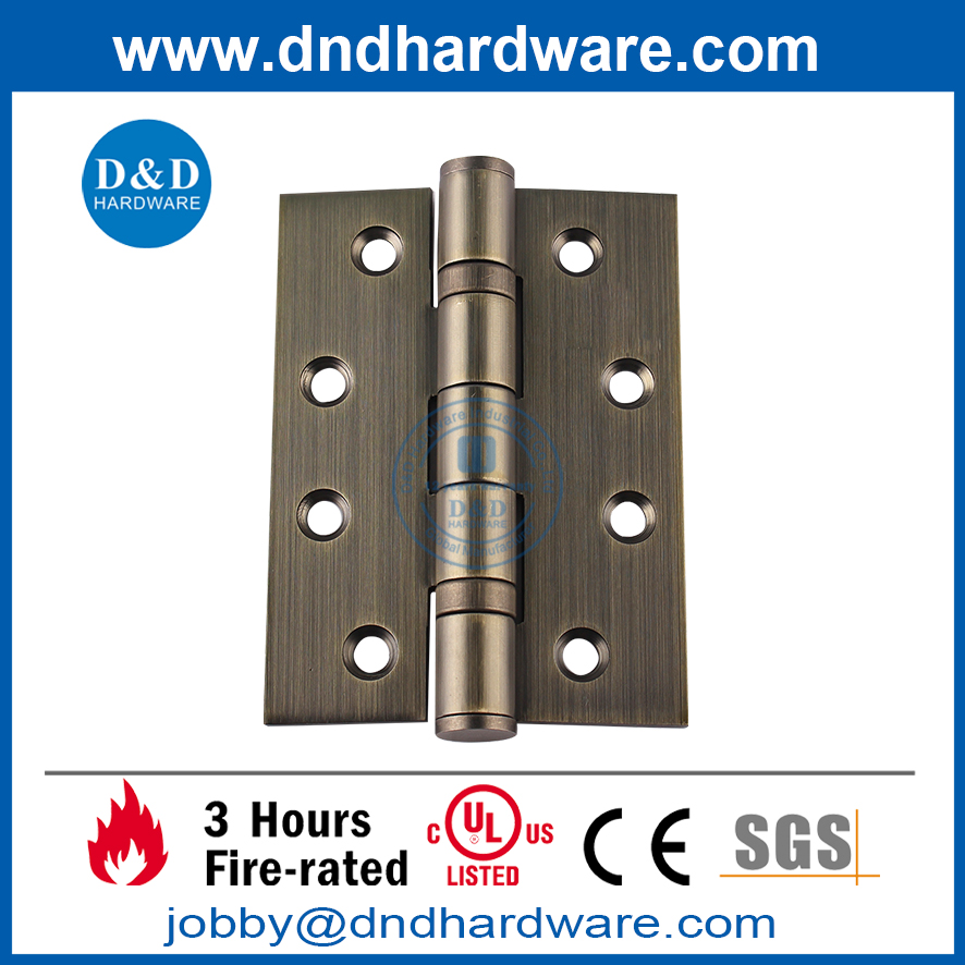 SS304 UL Antique Brass Fire Rated 2BB Door Hinge-DDSS006-FR-5x4x3.4mm