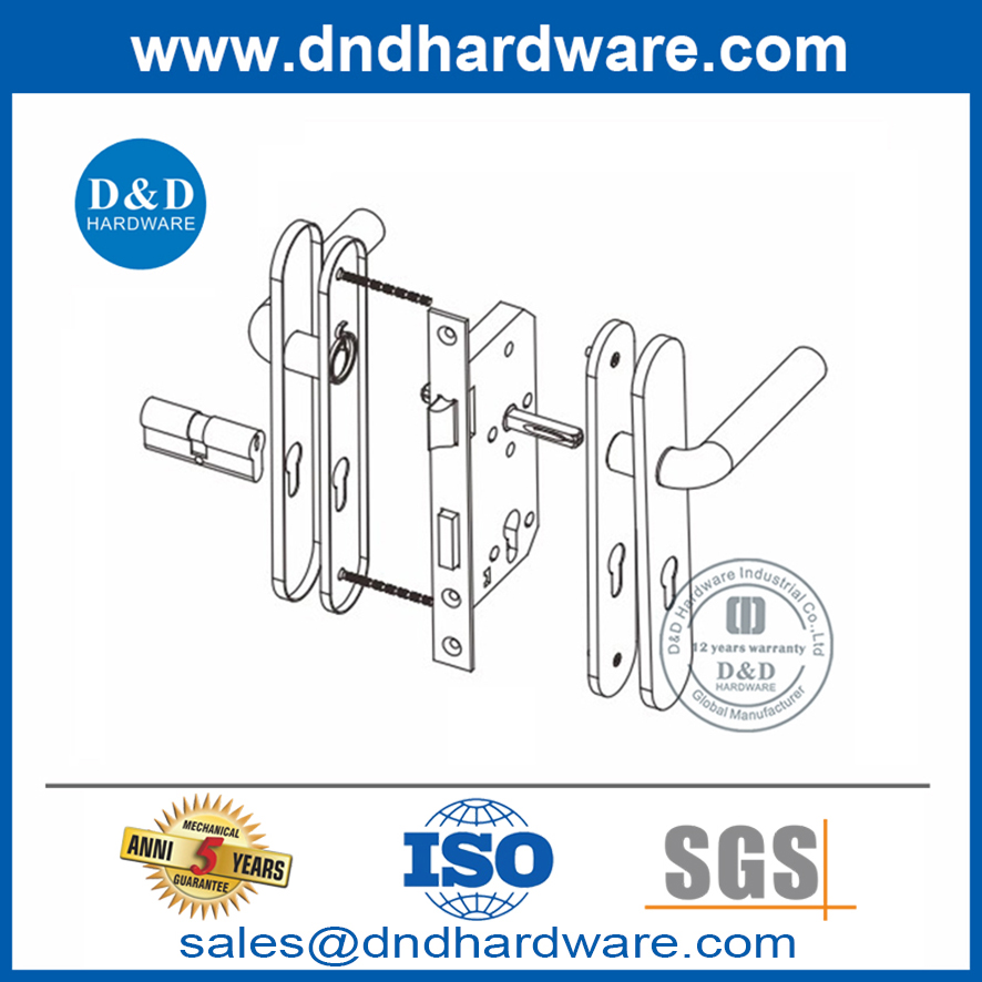 Stainless Steel Metal Door Solid Casting Backplate Door Handle-DDLP002
