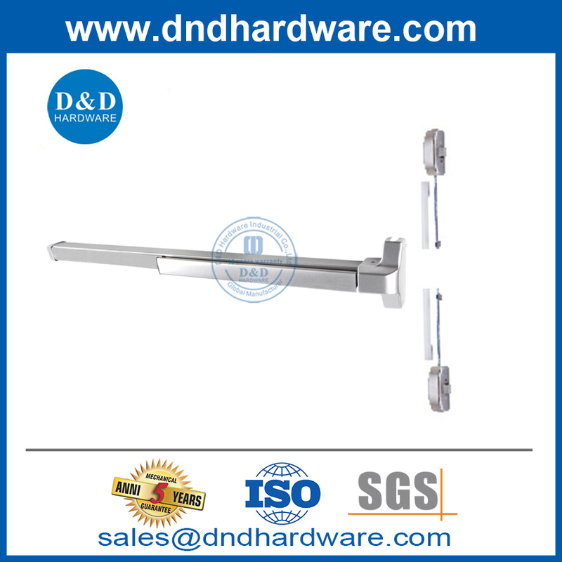 2 Point Lock Stainless Steel And Aluminium Vertical Rod Panic Exit Device-DDPD304