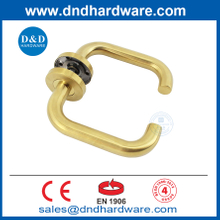 EN1906 Satin Brass Golden Bedroom Door Handle Lever Style Door Handles-DDTH001