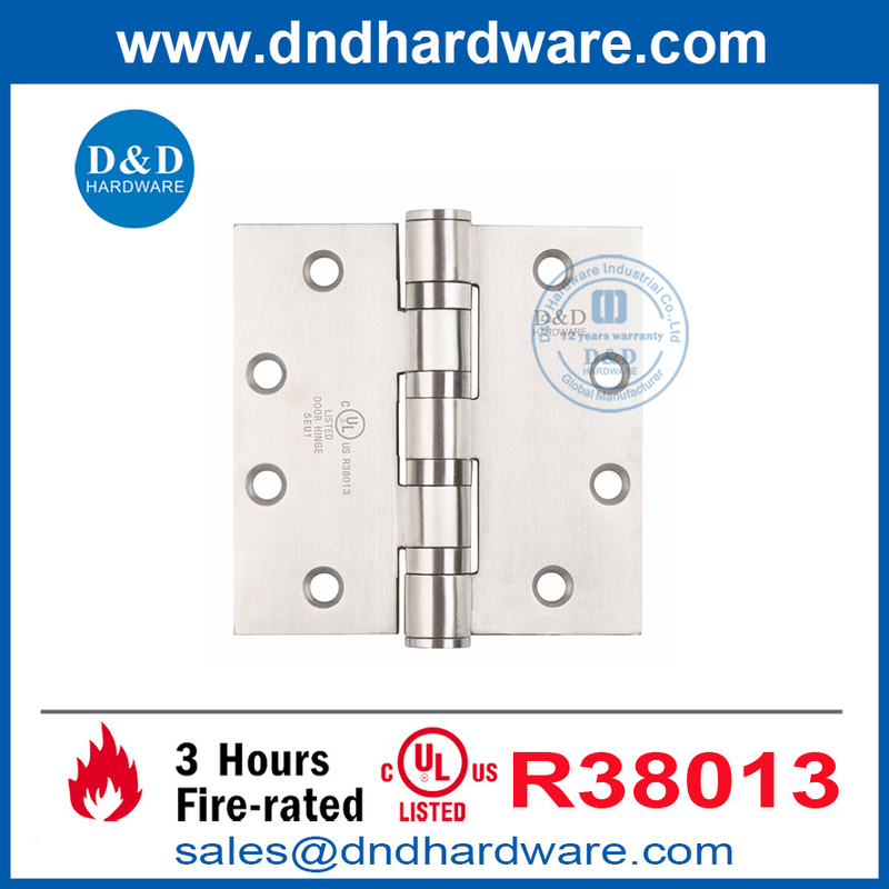 Stainless Steel Modern Hinges Fire Proof Interior Door Hinges with UL Listed-DDSS004-FR