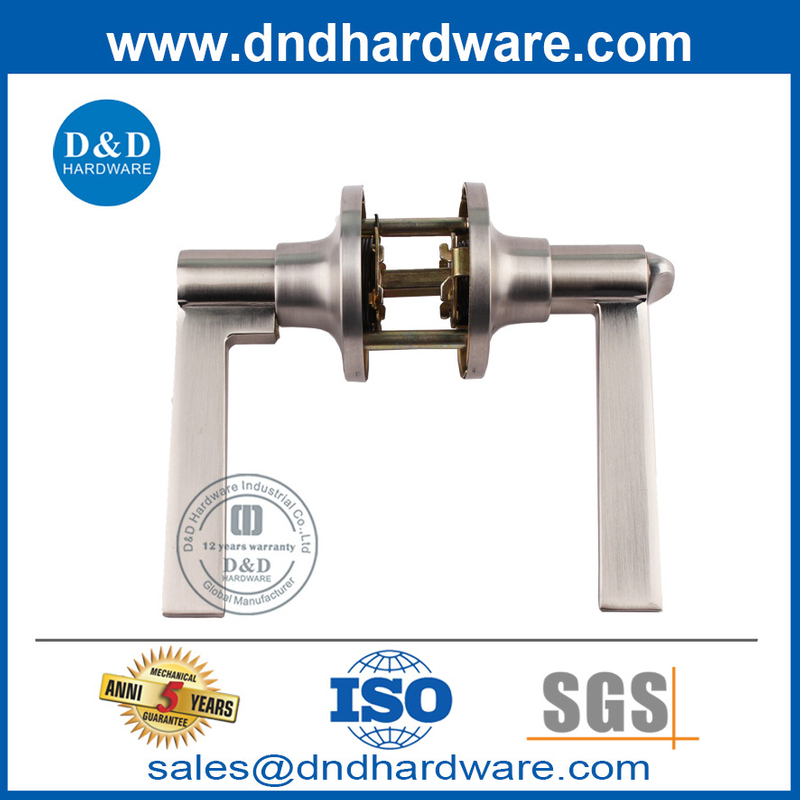 Safety Zinc Alloy Type Door Handle with Push Pin Lock-DDLK098