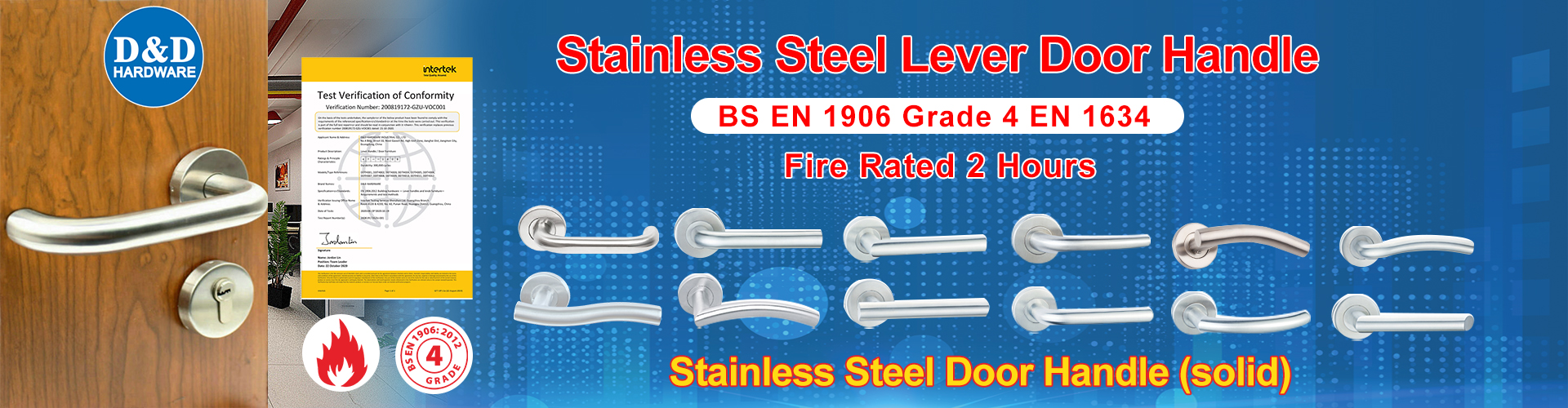 stainless steel door handle(solid)