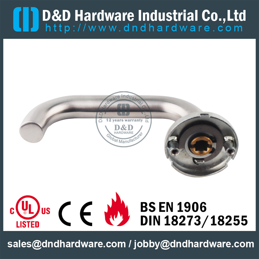 New Design Stainless Steel Lever Handle with Support Lugs