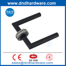 BS EN1906 Stainless Steel Exterior Matte Black Door Levers-DDTH003