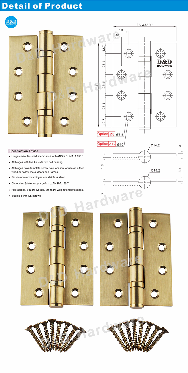 Polished Brass Stain hinge