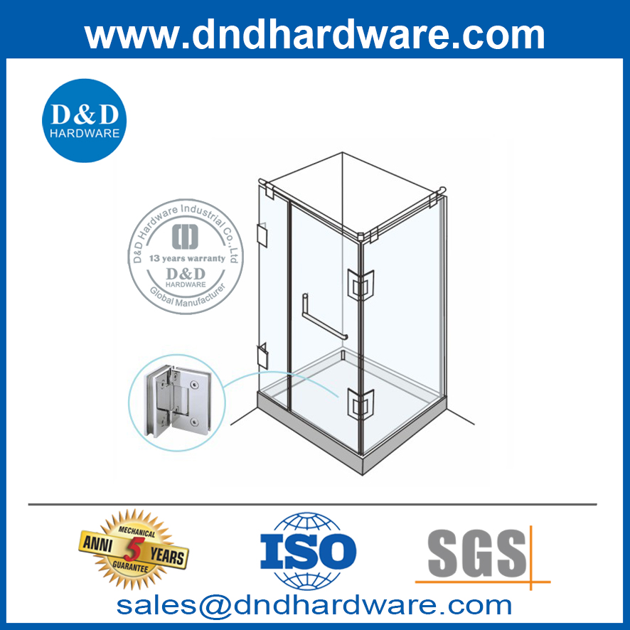 Stainless Steel Glass to Glass Door Hinges for Perspex Doors-DDGH002