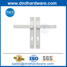 Stainless Steel Narrow Frame Narrow-Stile Backplate Door Lever Handle with Plate-DDNP002