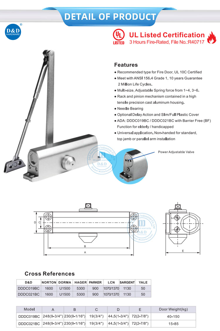 Back Check Door Closer Back Check Door Closer