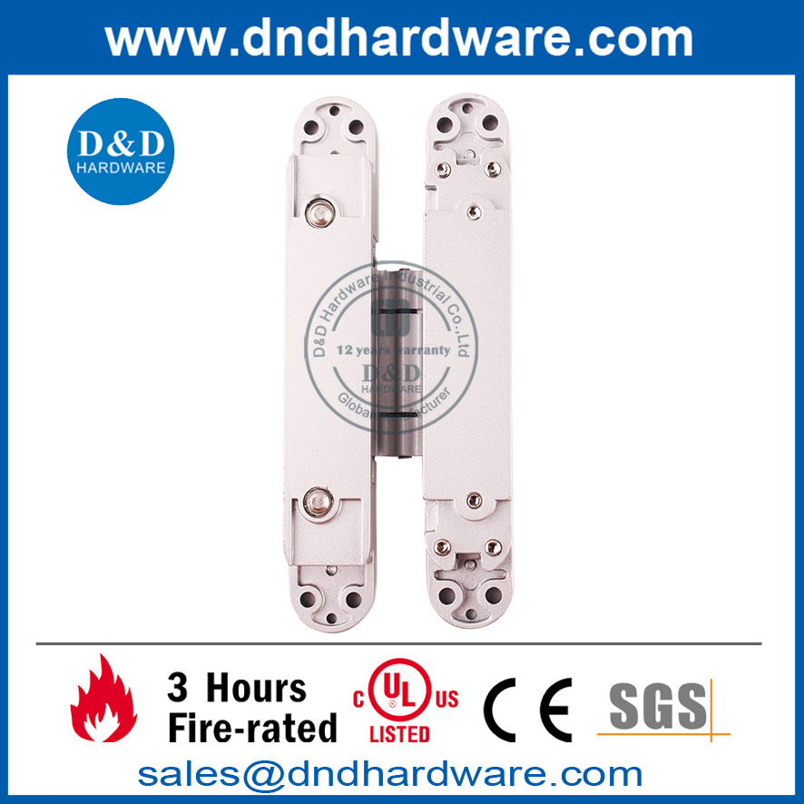 Heavy Duty Zinc Alloy Silver 3D Concealed Hinge for Exterior Door-DDCH008-G120