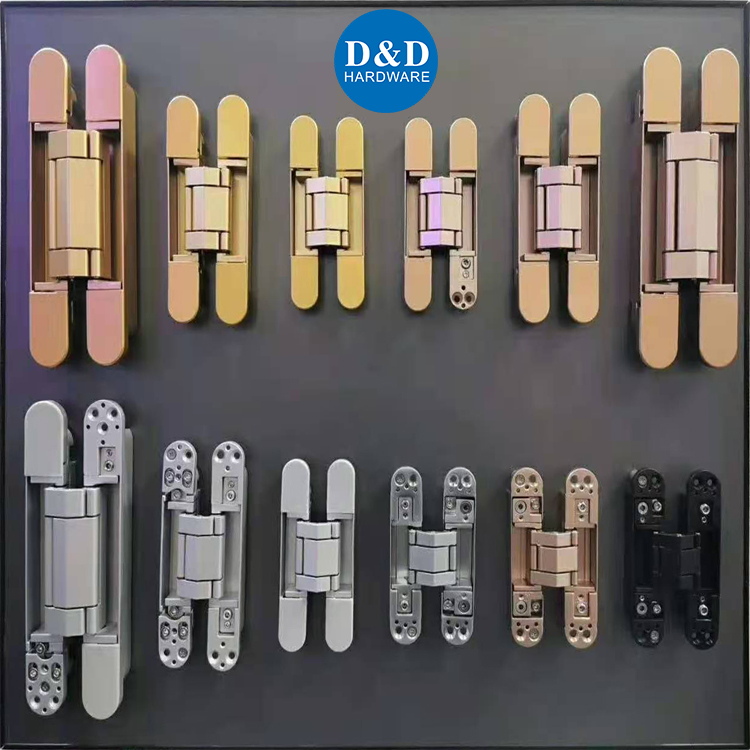 Stainless Steel 304 Stamping Invisible Door Hinge for Large Solid Wood Cabinet Door-DDCH013