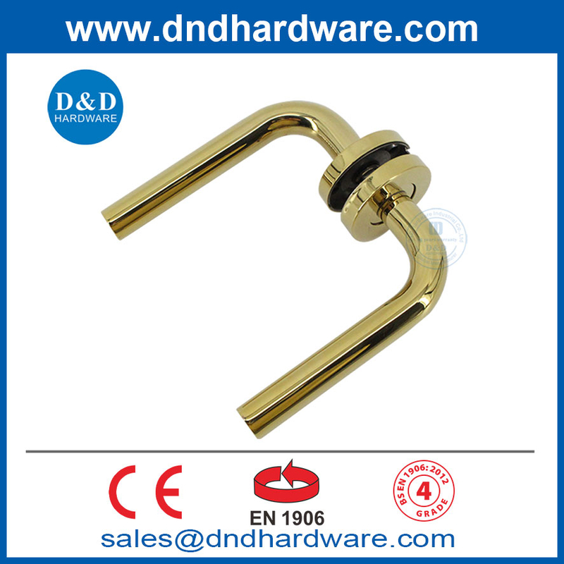 Polished Brass BS EN1906 Stainless Steel Interior Lever Door Handles-DDTH002