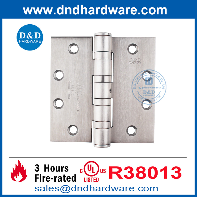 Fire Resistance Door Hinges Stainless Steel UL Commercial Door Hinge for Apartment-DDSS004-FR-4.5X4.5X4.6