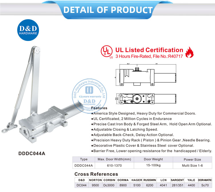 UL Fire Door Closer UL Fire Door Closer