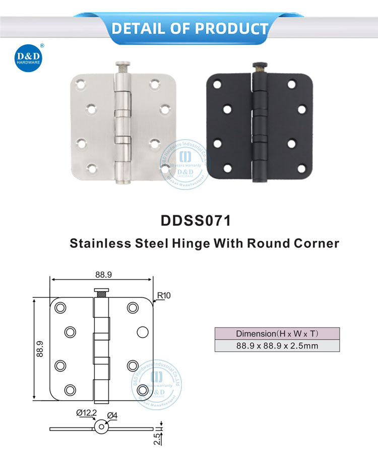 3.5-Inch Removable-Pin Door Hinge 3.5-Inch Removable-Pin Door Hinge