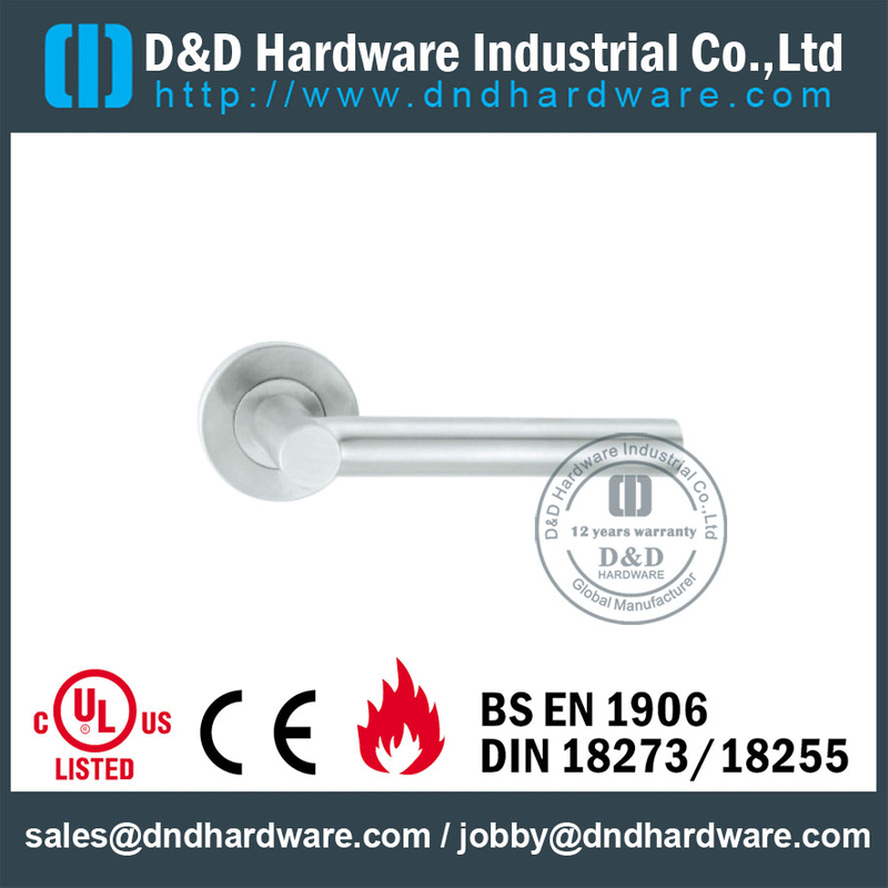 Stainless Steel 316 Internal Lever Door Handle with EN1906 for Aluminum Door-DDTH017
