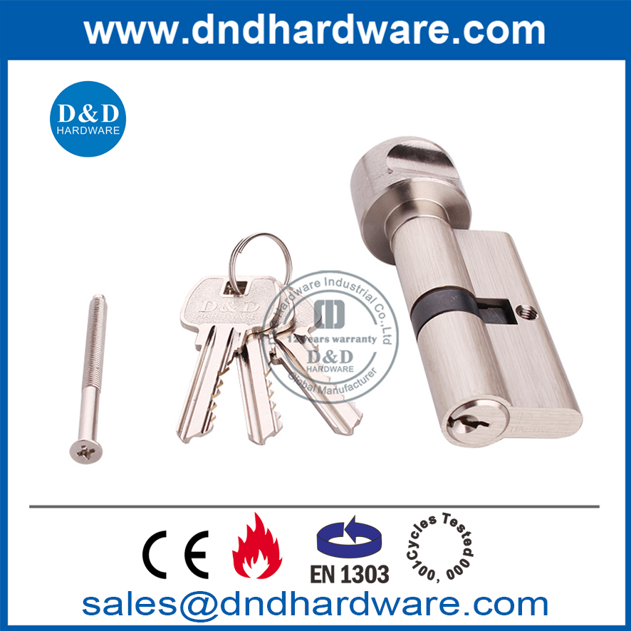 BS EN1303 Solid Brass Key and Turn Lock Cylinder-DDLC001