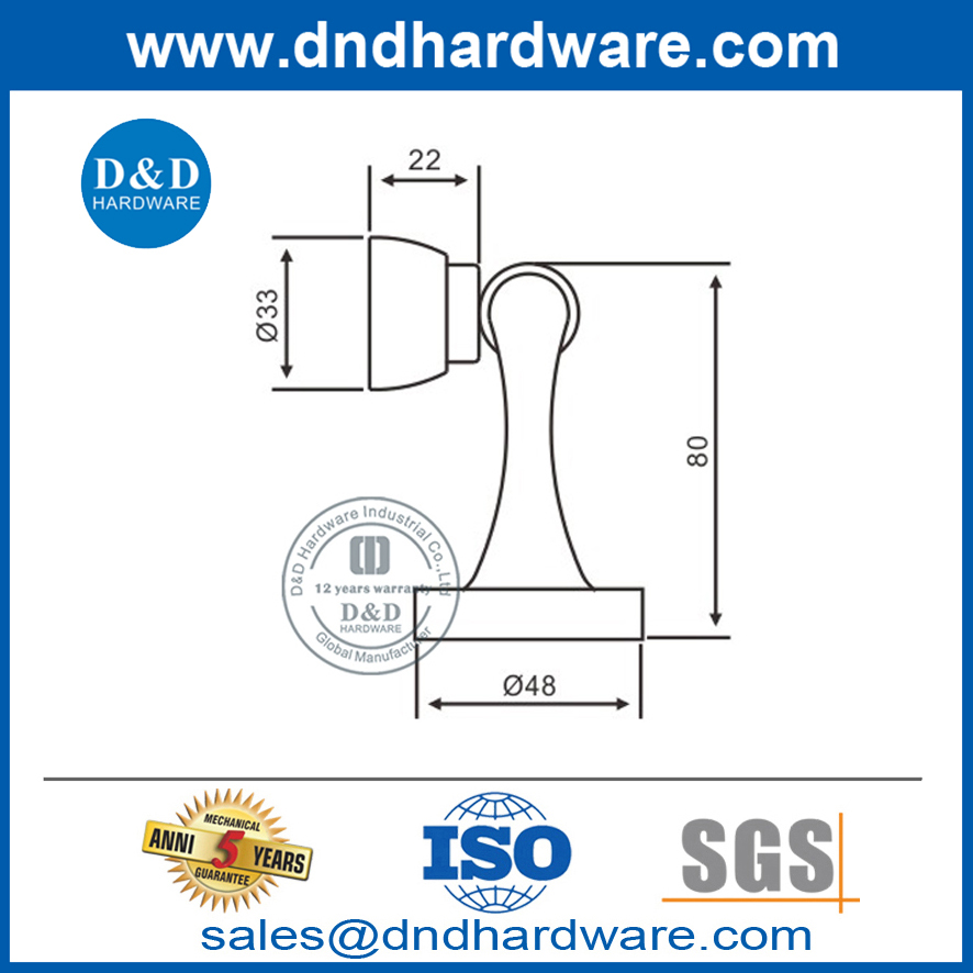 Strong Stainless Steel Floor Mounted Magnetic Door Holder-DDDS028
