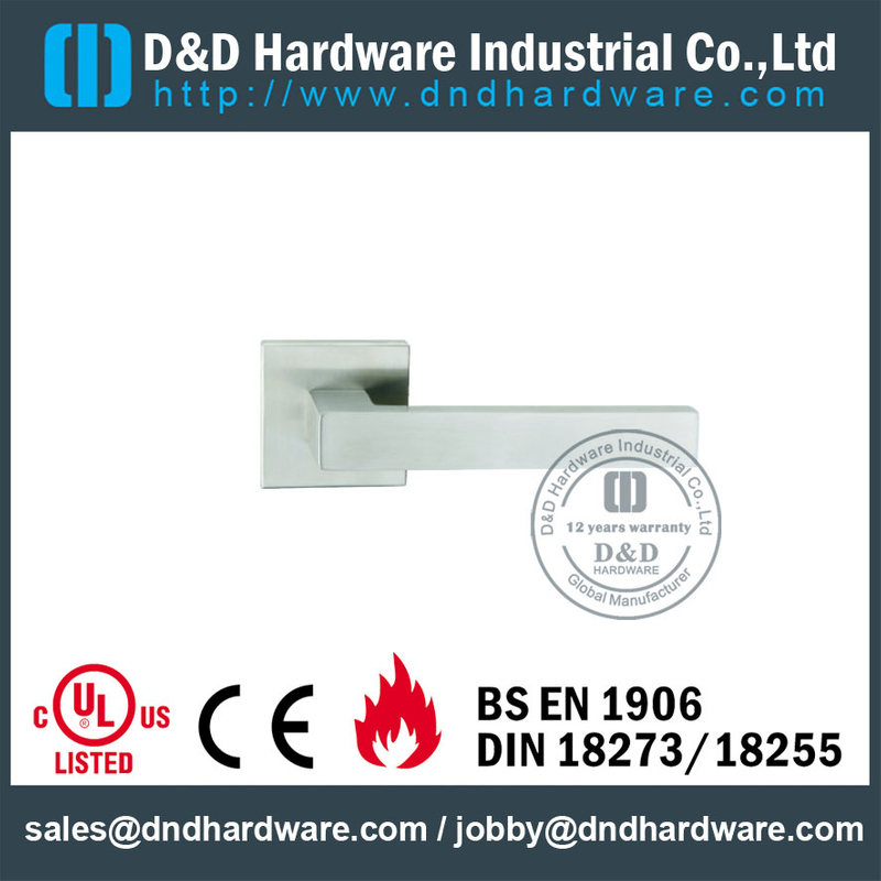Stainless Steel Square Shape External Lever Door Handle for Single Door-DDTH019