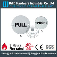 Grade 316 Circular Pull Push Plate for Exterior Metal Doors-DDSP009