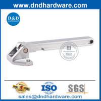 Straight Zinc Alloy Silver Satin Nickel Wooden Door Guard-DDDG009