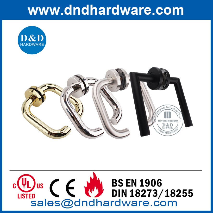 Grade 304 Silver Double Mitred Industrial Door Handle-DDTH027