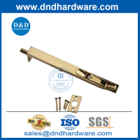 Polished Brass 8 Inch Solid Casting SS304 Gold Safety Flush Bolt-DDDB001
