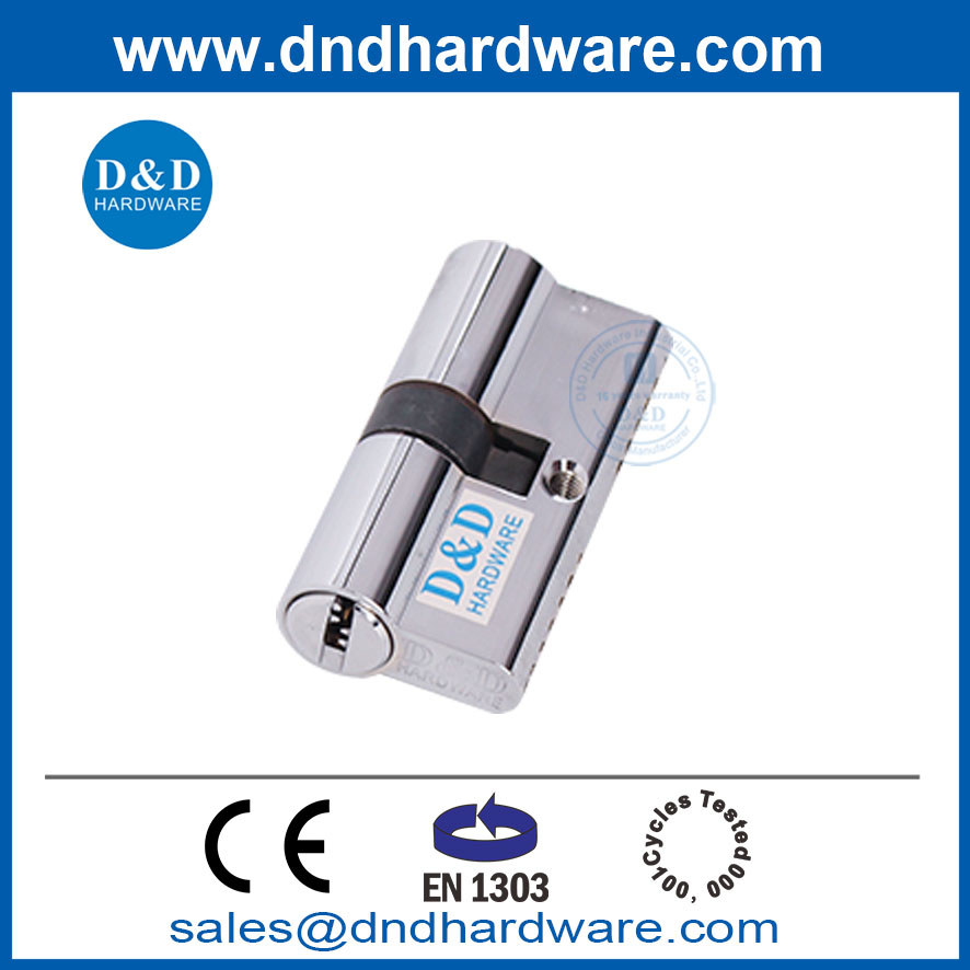 High Security 60mm Double Cylinder Euro Profile EN1303 Brass Mortise Door Lock Cylinder-DDLC003
