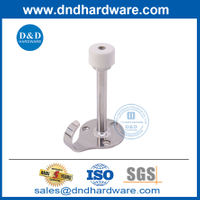 White Rubber Door Stopper with Hook in Stainless Steel-DDDS017