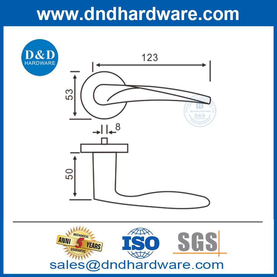 Stainless Steel Solid Door Handle Outdoor Lever Door Handle-DDSH001