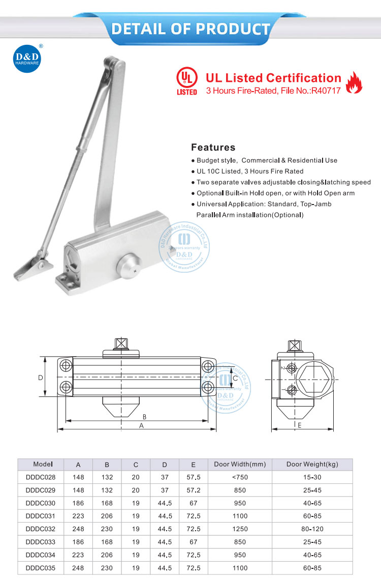 Door Closer for External Door Door Closer for External Door