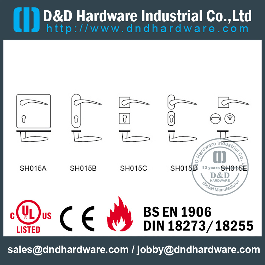 SUS316 safety good quality fire-rated door handle for Commercial Door - DDSH127