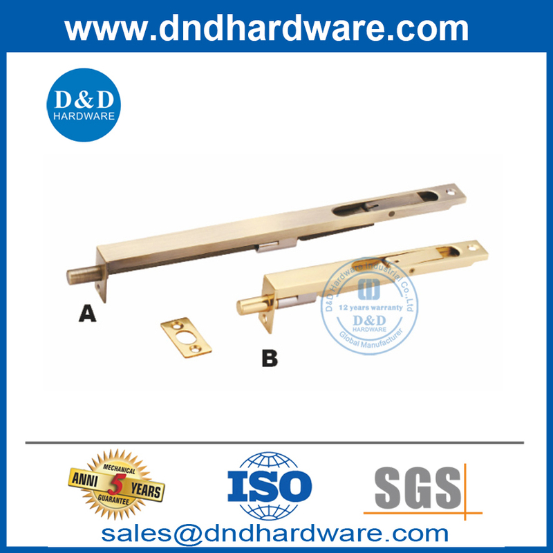 Safety Solid Brass Concealed Flush Bolt for Front Door-DDDB002