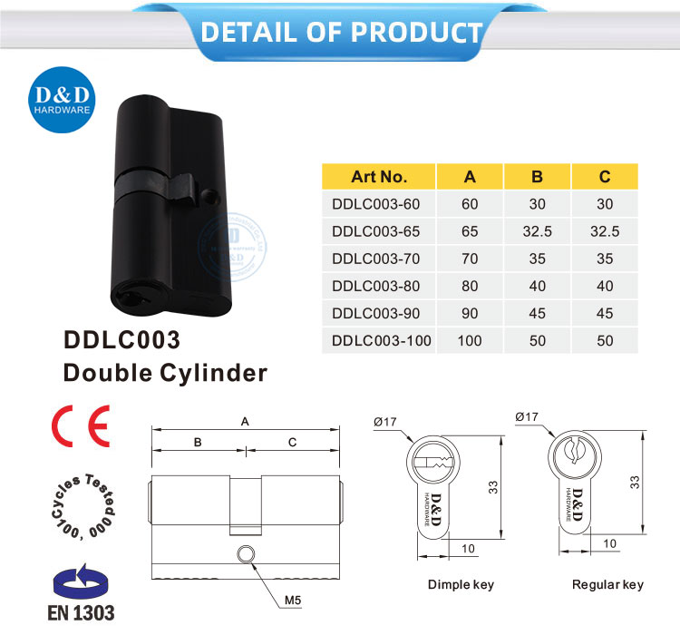 Double Open Lock Cylinder