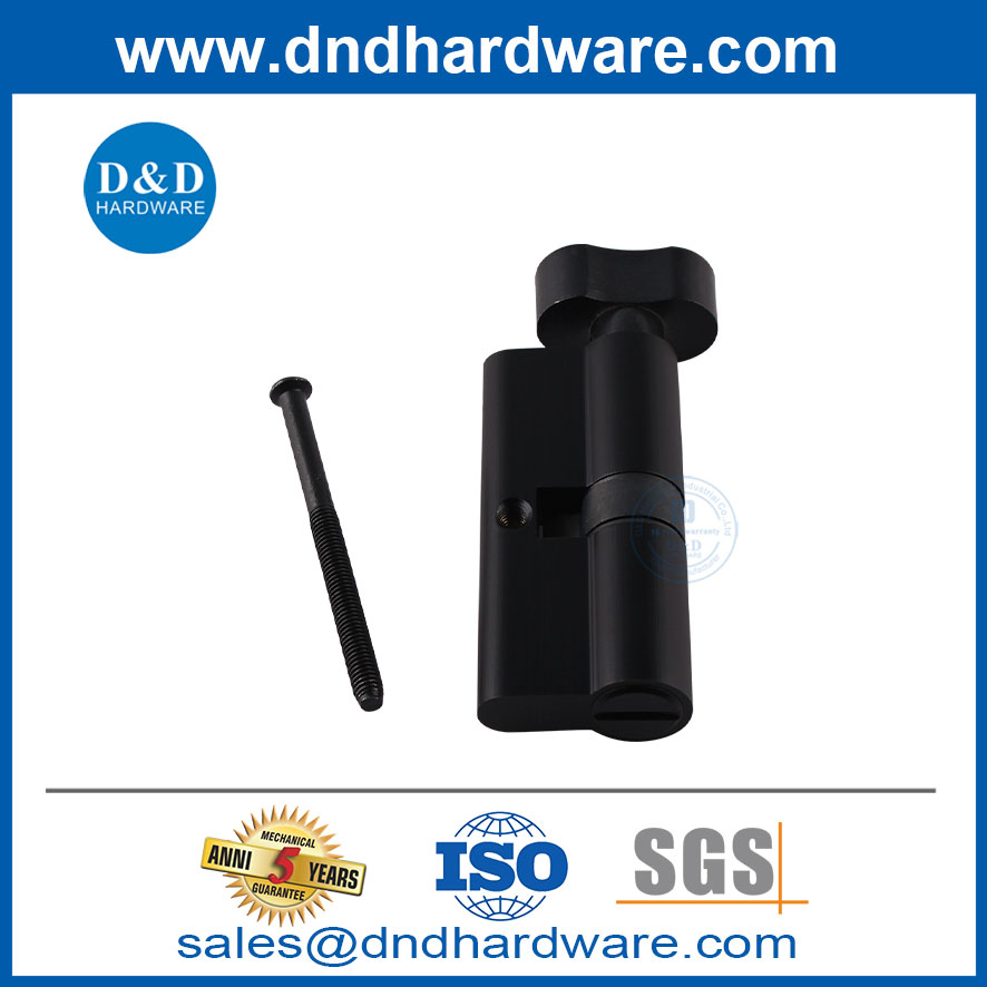Single Open Cylinder for Bathroom Door Lock Black 70mm Door Lock Cylinder-DDLC007