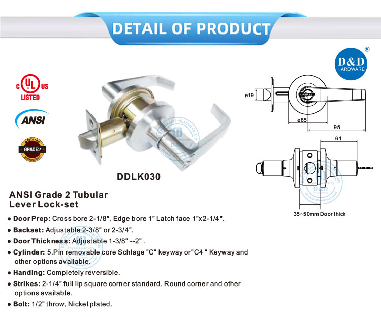 ANSI Grade 2 lever lock ANSI Grade 2 lever lock