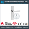 Stainless Steel 316 Solid Square Shape Lever Handle with Rectangular Plate for Fire-rated Door-DDTP005
