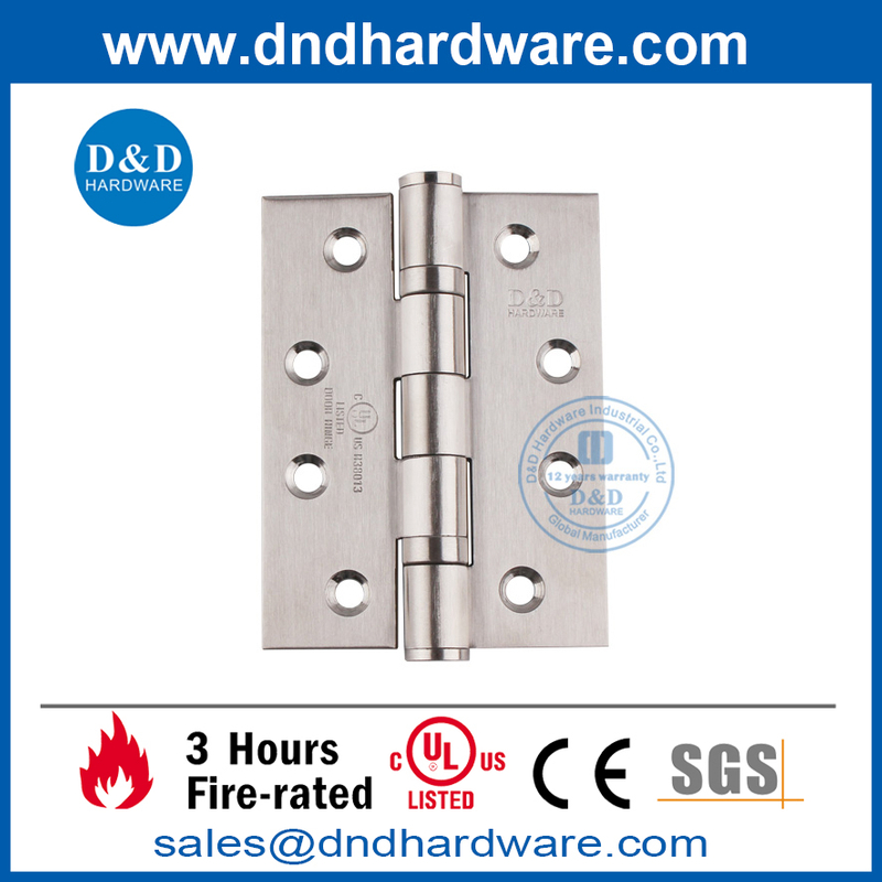 4 Inch SS304 Mortise Fireproof Door Hinge with UL Certificate-DDSS001-FR-4X3X3