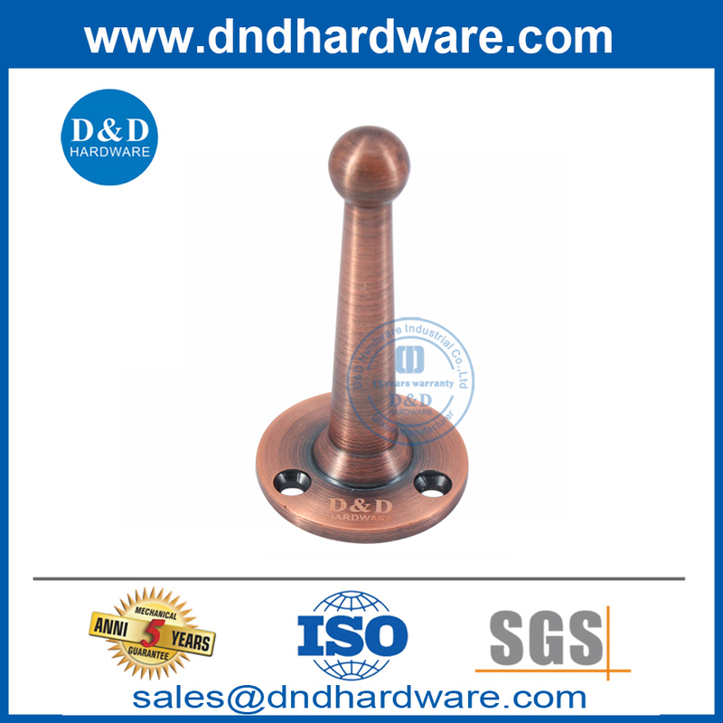 Wall Mounted Zinc Alloy Antique Copper Home Safety Door Stop-DDDS021