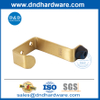 Satin Brass Grade SUS304 Door Stopper with Coat Hook for Bathroom-DDDS024