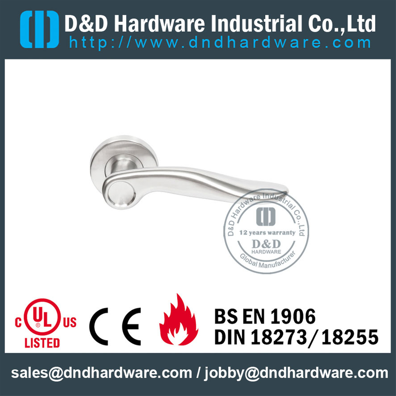 Stainless Steel Popular Antique Brass Internal Solid Lever Handle for Metal Doors -DDSH025