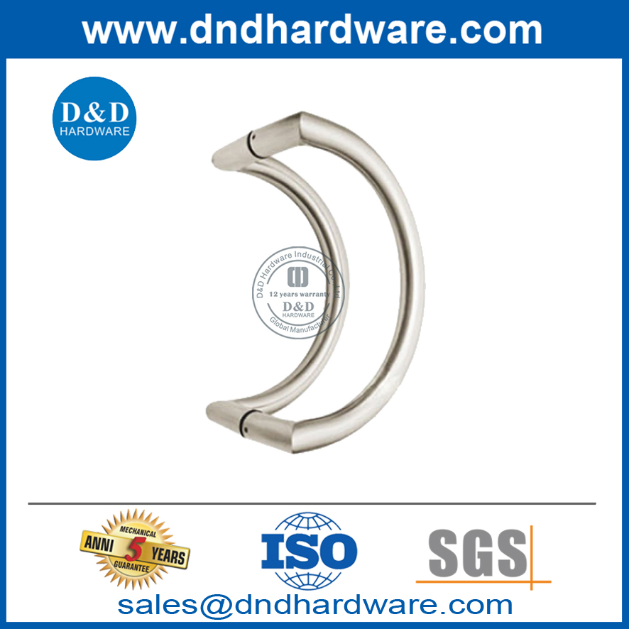 Stainless Steel Double Side Round Type Glass Door Pull Handle-DDPH008