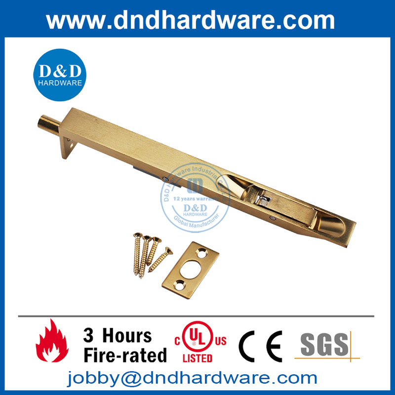 Heavy Duty Stain finish Polished Brass Flush Metal Door Bolt for -DDDB001