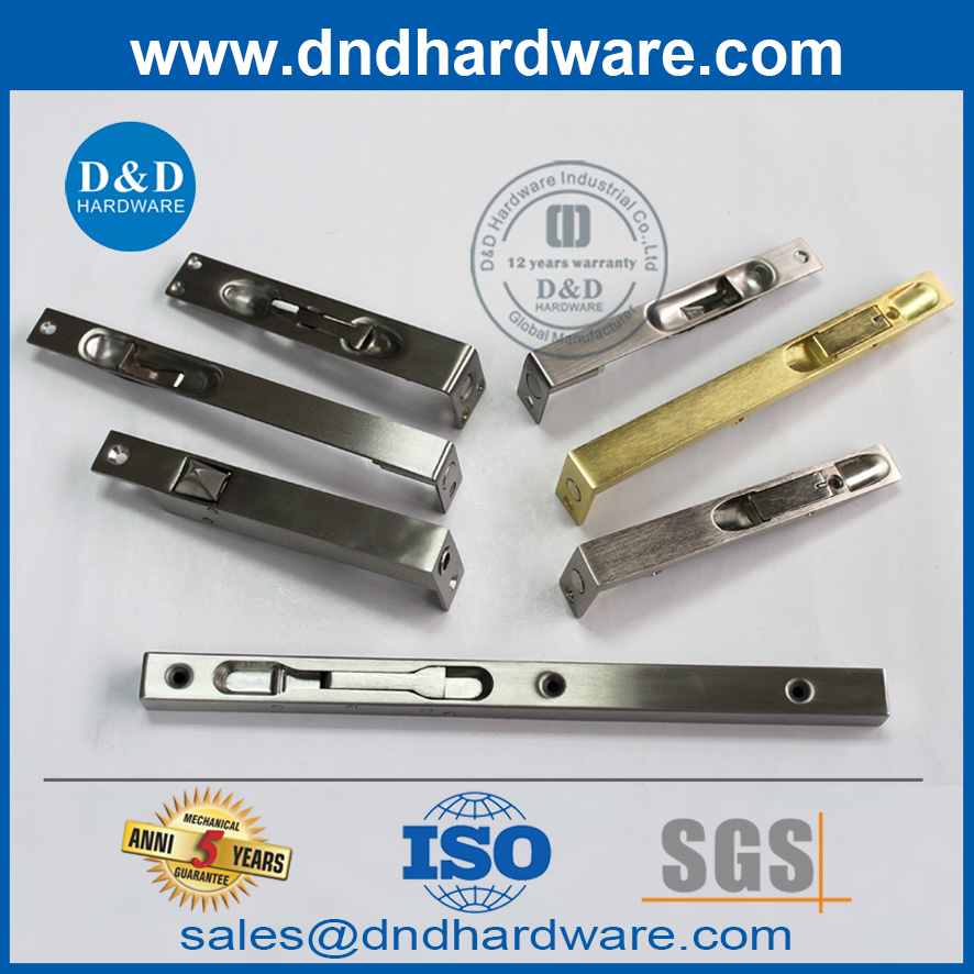 Long Hidden Solid Brass Flush Bolt Hardware for Exterior Door-DDDB003