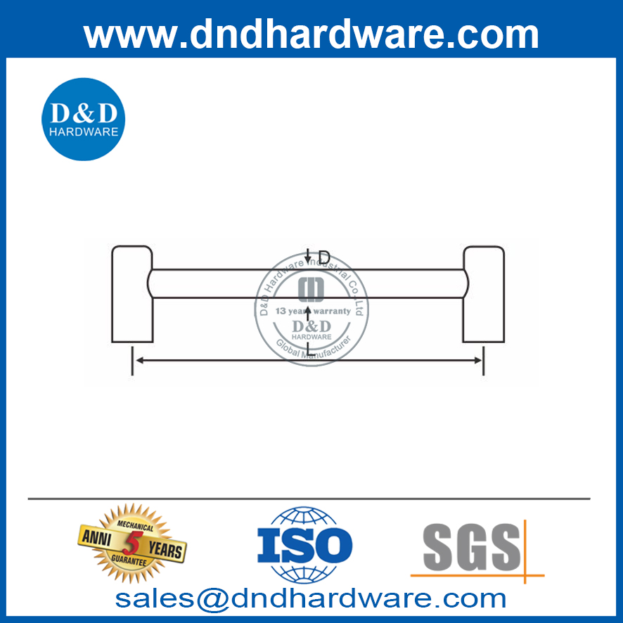SS304 Modern Design D Type Closet Door Furniture Handle-DDFH004