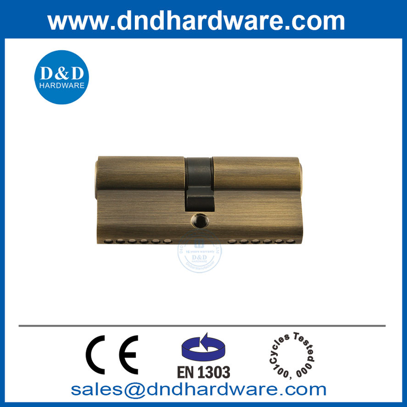 Good Quality BS EN1303 Antique Brass Door Lock Cylinder for Interior Door-DDLC003